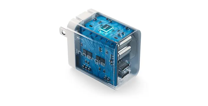 ROHM's EcoGaN™ has been adopted in the 45W Output	USB-C Charger C4 Duo from Innergie, a brand of Delta